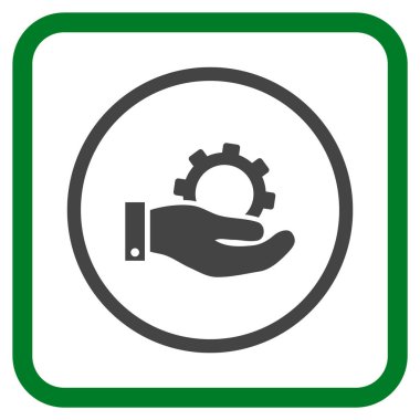 Hizmet vektör simgesi bir çerçeve içinde