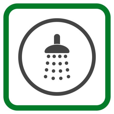 Duş vektör simgesi bir çerçeve içinde