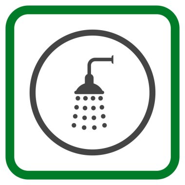 Duş vektör simgesi bir çerçeve içinde