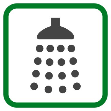 Duş vektör simgesi bir çerçeve içinde