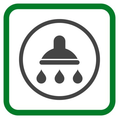 Duş vektör simgesi bir çerçeve içinde