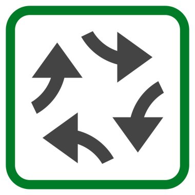 Oklar vektör simgesi bir çerçevede girdap