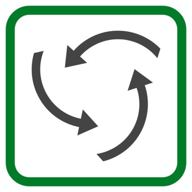 Oklar vektör simgesi bir çerçevede girdap