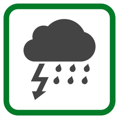 Fırtına vektör simgesi bir çerçeve içinde