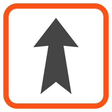 Vektör simgesi bir çerçeve içinde yukarı ok