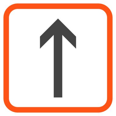 Vektör simgesi bir çerçeve içinde yukarı ok