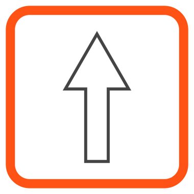 Vektör simgesi bir çerçeve içinde yukarı ok