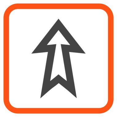 Vektör simgesi bir çerçeve içinde yukarı ok