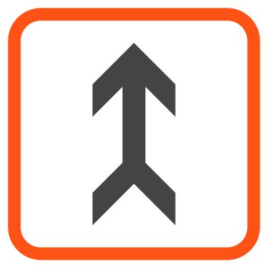 Vektör simgesi bir çerçeve içinde yukarı ok