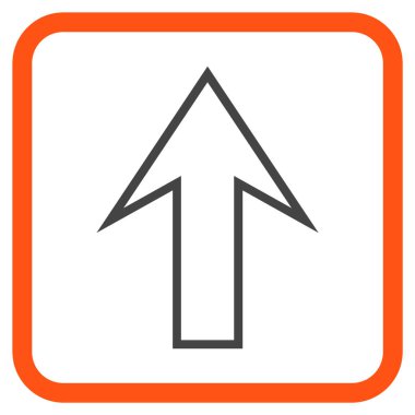 Vektör simgesi bir çerçeve içinde yukarı ok