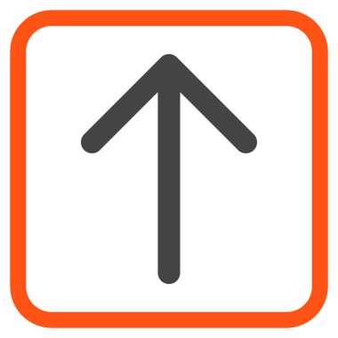 Vektör simgesi bir çerçeve içinde yukarı ok