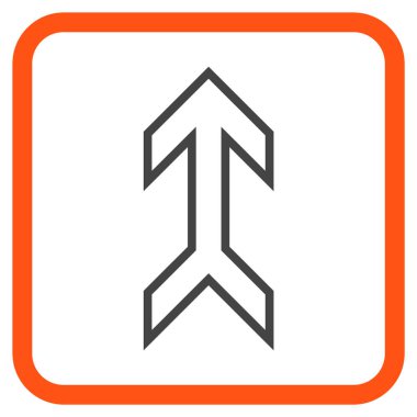 Vektör simgesi bir çerçeve içinde yukarı ok