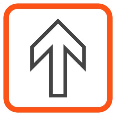 Vektör simgesi bir çerçeve içinde yukarı ok