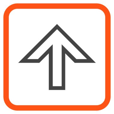 Vektör simgesi bir çerçeve içinde yukarı ok