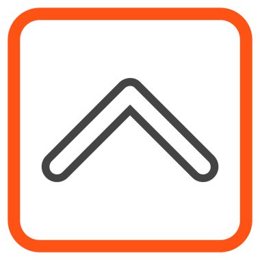 Vektör simgesi bir çerçeve içinde yukarı ok ucu