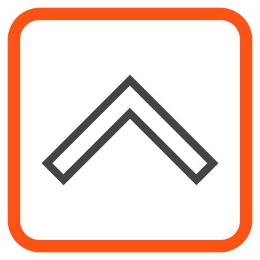 Vektör simgesi bir çerçeve içinde yukarı ok ucu