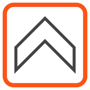 Vektör simgesi bir çerçeve içinde yukarı ok ucu