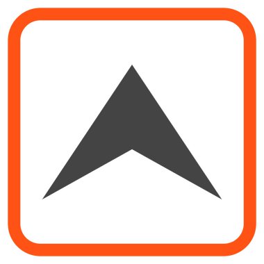 Vektör simgesi bir çerçeve içinde yukarı ok ucu