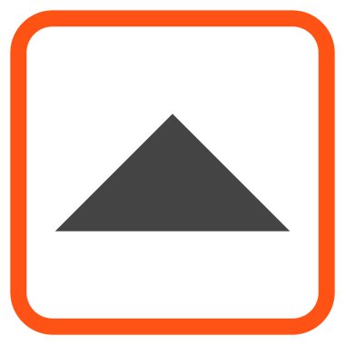 Vektör simgesi bir çerçeve içinde yukarı ok ucu