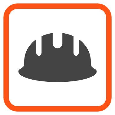 Oluşturucu işçisi vektör simgesi bir çerçeve içinde