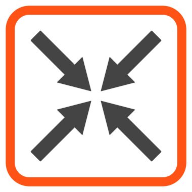 Merkezi oklar bir çerçeve içinde simge vektör