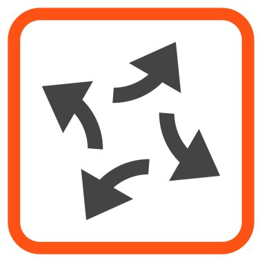 Santrifüj oklar bir çerçeve içinde simge vektör