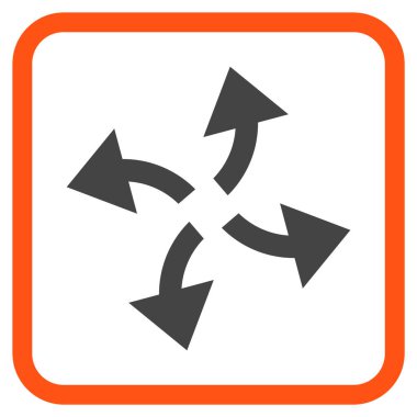 Santrifüj oklar bir çerçeve içinde simge vektör