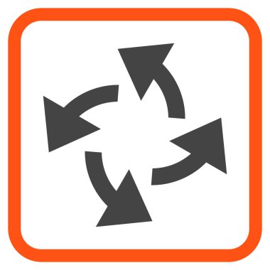 Santrifüj oklar bir çerçeve içinde simge vektör