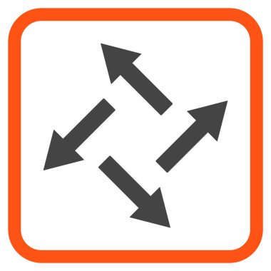 Santrifüj oklar bir çerçeve içinde simge vektör