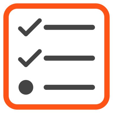 Denetim listesi vektör simgesi bir çerçeve içinde