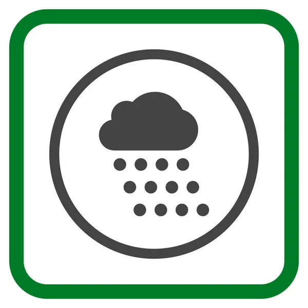 Rain Cloud Vector Icon In a Frame — Stock Vector