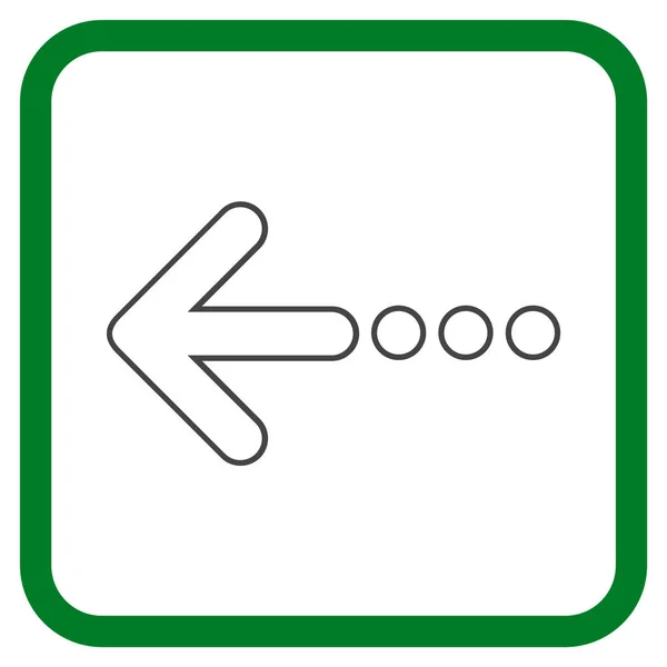 Invia icona vettoriale sinistra in una cornice — Vettoriale Stock