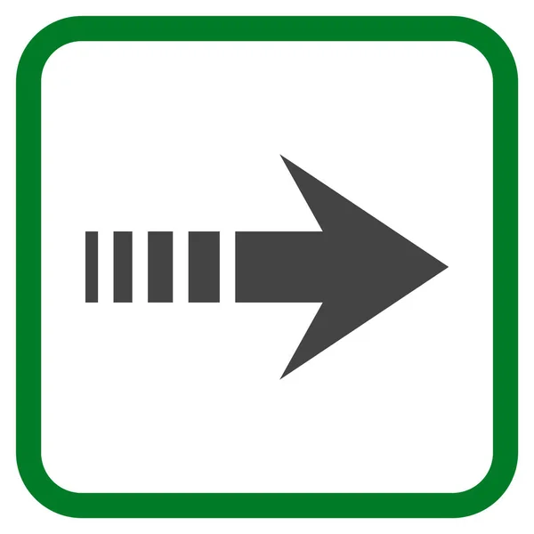 Send Right Vector Icon In a Frame — Stock Vector
