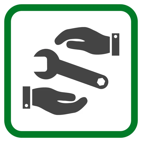 Vector de servicio Icono en un marco — Vector de stock