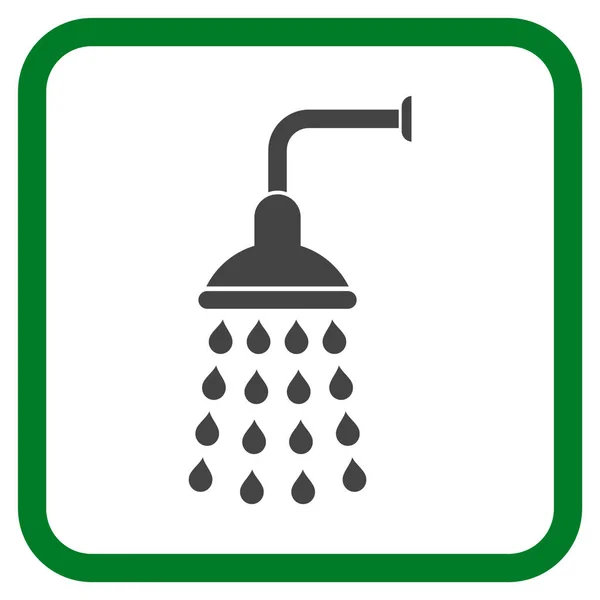 Ícone de vetor de chuveiro em um quadro — Vetor de Stock