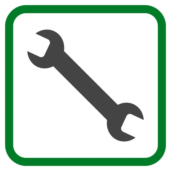 Wrench Vector Icon In a Frame — Stock Vector