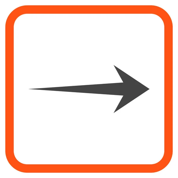 Значок стрілки вправо вектор у кадрі — стоковий вектор