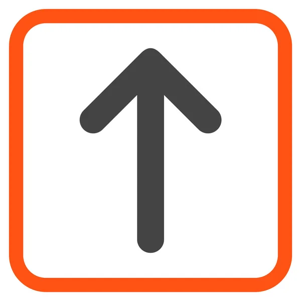 Seta para cima ícone do vetor em um quadro —  Vetores de Stock