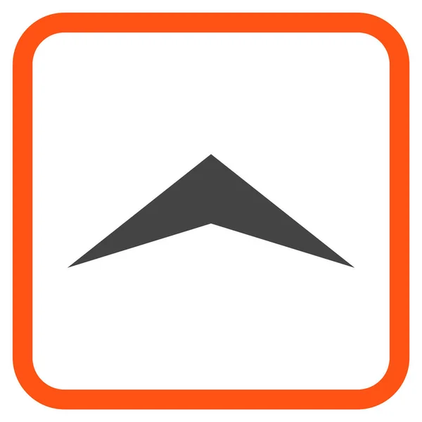 Pijlpunt omhoog Vector Icon In een Frame — Stockvector