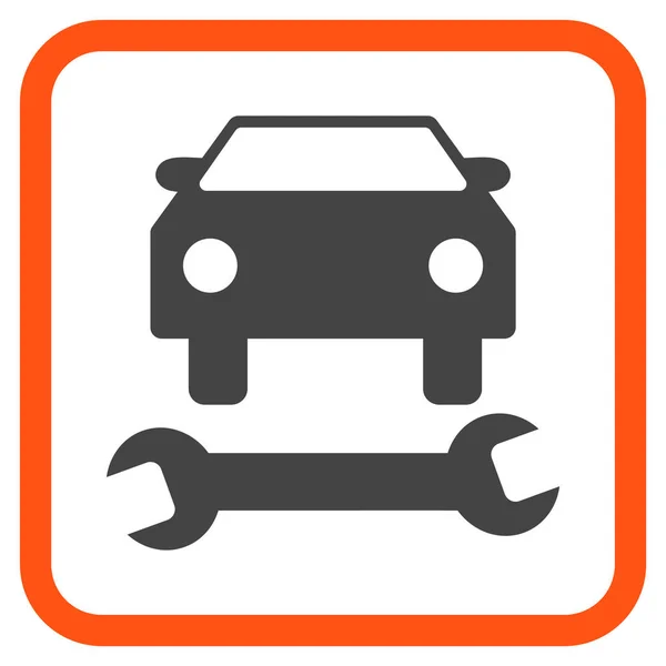 Car Repair Vector Icon In a Frame — Stock Vector