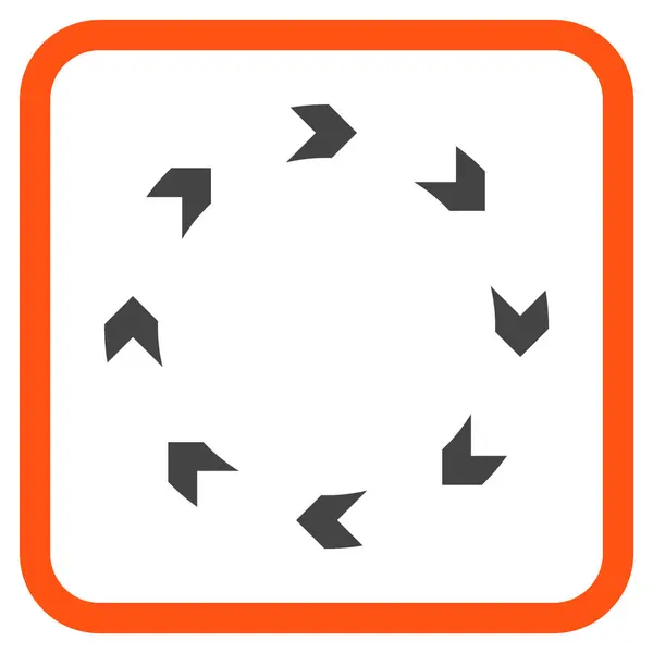 Vektorové ikony v rámečku cirkulace — Stockový vektor