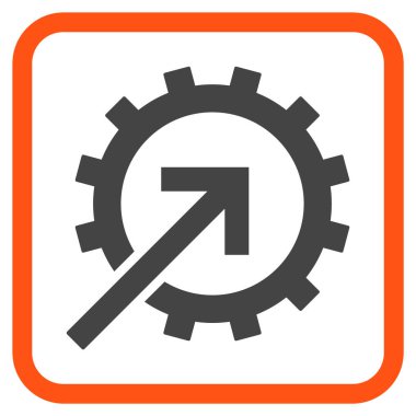 COG Tümleştirme vektör simgesi bir çerçeve içinde