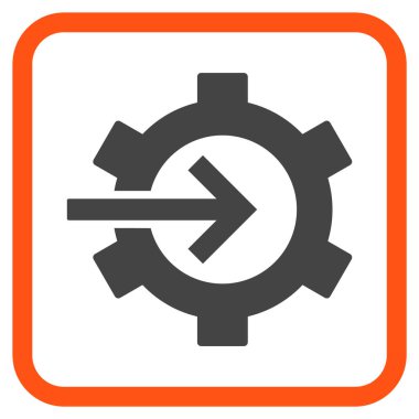 COG Tümleştirme vektör simgesi bir çerçeve içinde