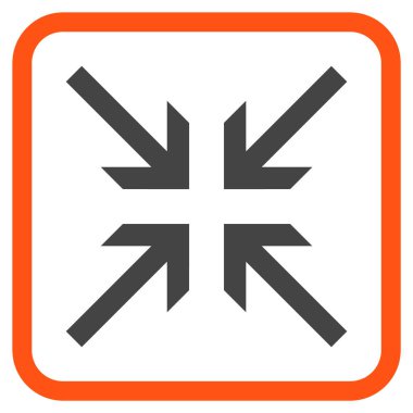 Oklar vektör simgesi bir çerçeve içinde collide