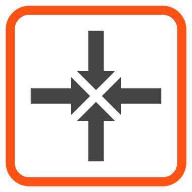 Oklar vektör simgesi bir çerçeve içinde sıkıştırmak