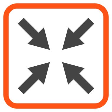 Oklar vektör simgesi bir çerçeve içinde sıkıştırmak