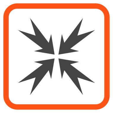 Sıkıştırma ok bir çerçeve içinde simge vektör