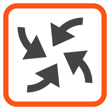 Siklon oklar bir çerçeve içinde simge vektör