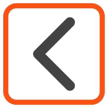 Yön sol vektör simgesi bir çerçeve içinde