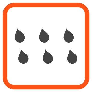 Damla vektör simgesi bir çerçeve içinde